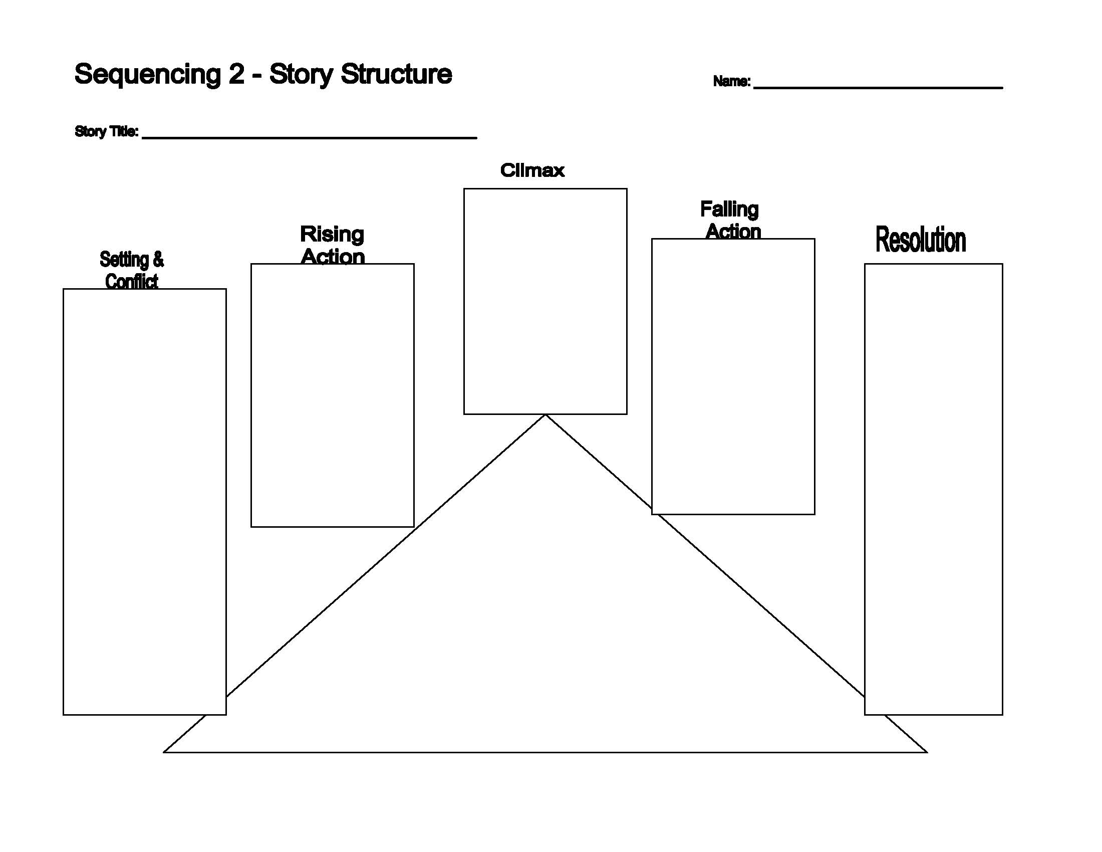 This is a preview image of Story Structure Graphic Organizer 2. Click on it to enlarge it or view the source file.