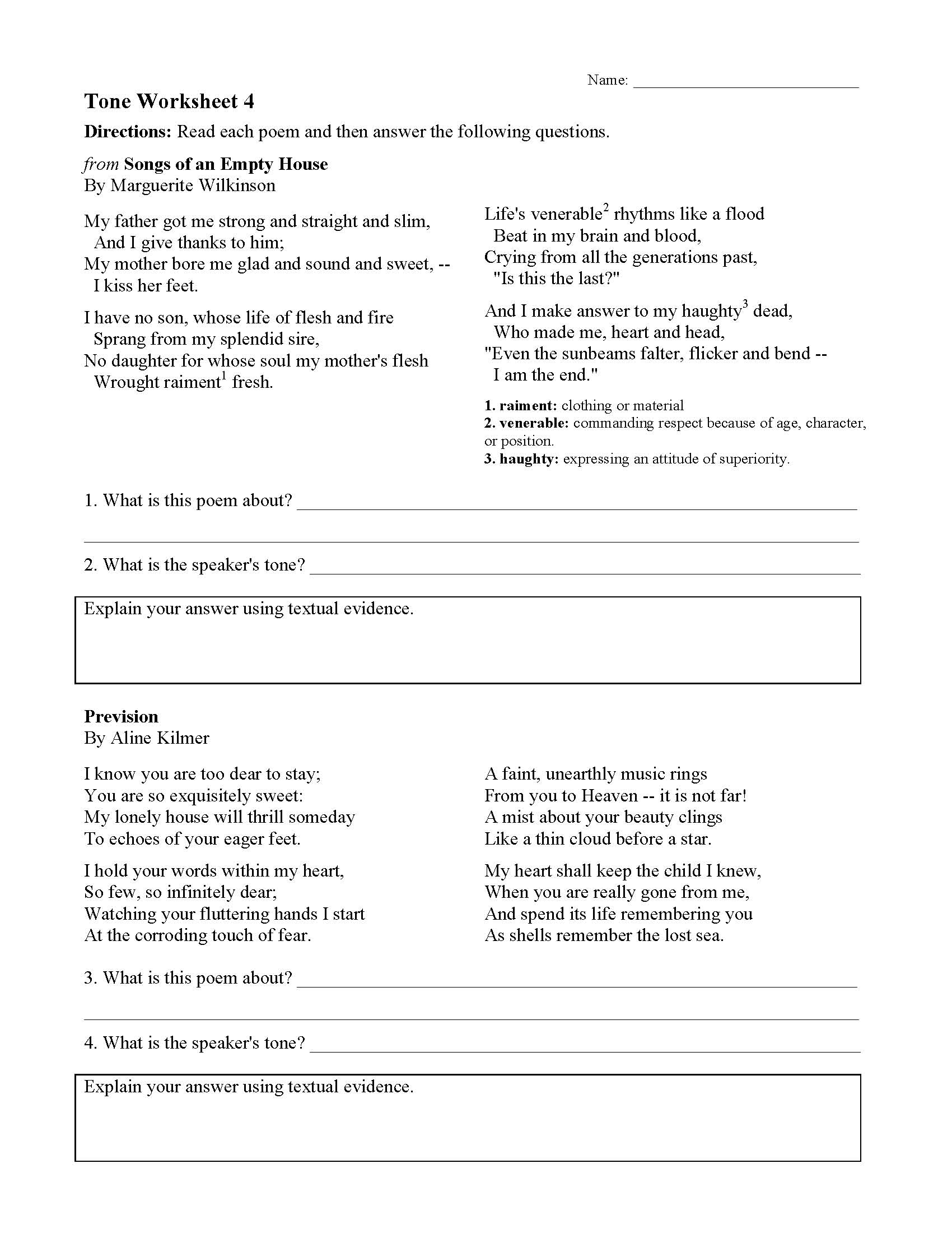 This is a preview image of Tone Worksheet 4. Click on it to enlarge it or view the source file.