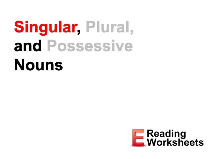 This is a preview image of Singular, Plural, and Possessive Nouns Lesson. Click on it to enlarge it or view the source file.