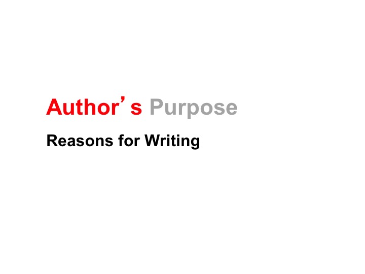 This is a preview image of Author's Purpose PowerPoint Lesson 2. Click on it to enlarge it or view the source file.
