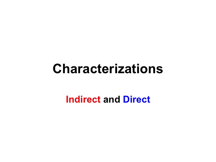 This is a preview image of Characterization Lesson 1. Click on it to enlarge it or view the source file.