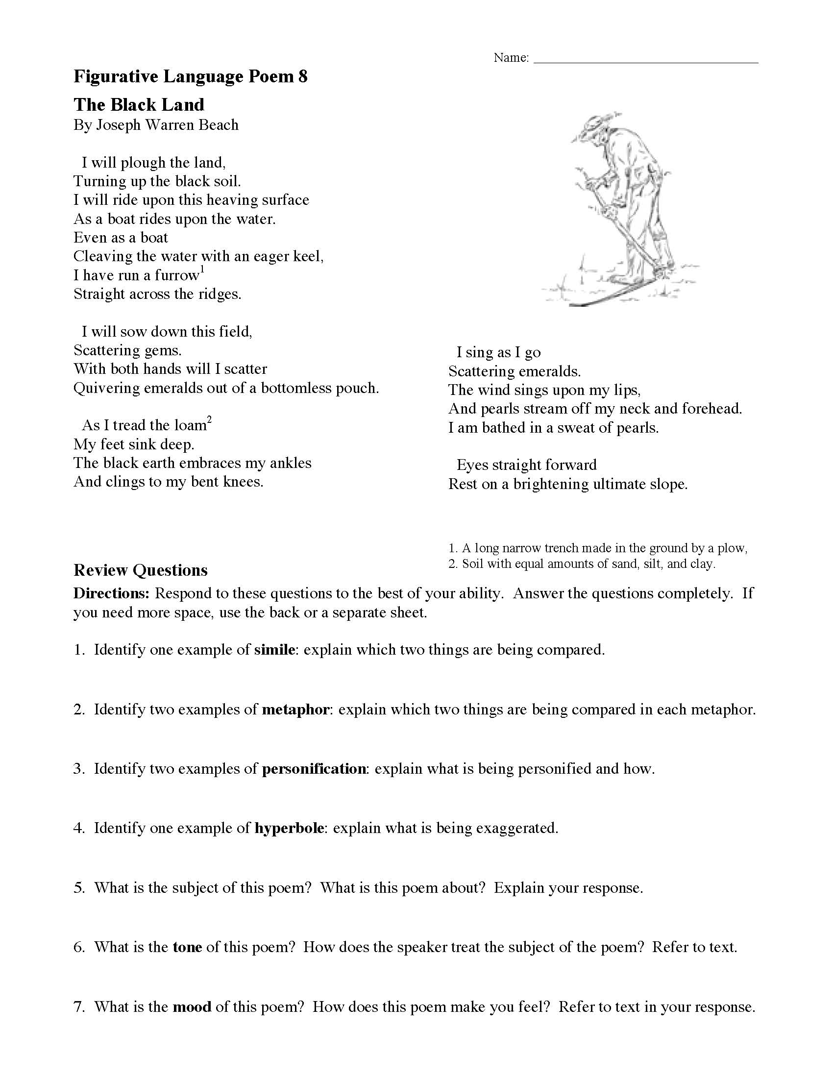 35 Poetry Worksheet Middle School - Worksheet Source 2021