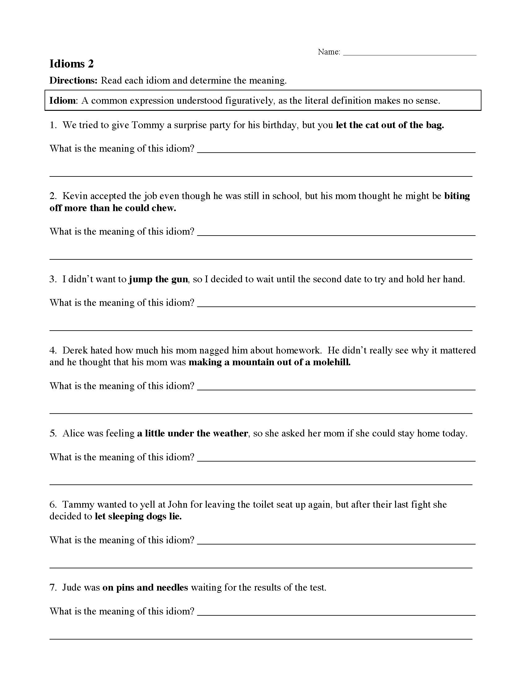 idiom-worksheets-tests-figurative-language-activities