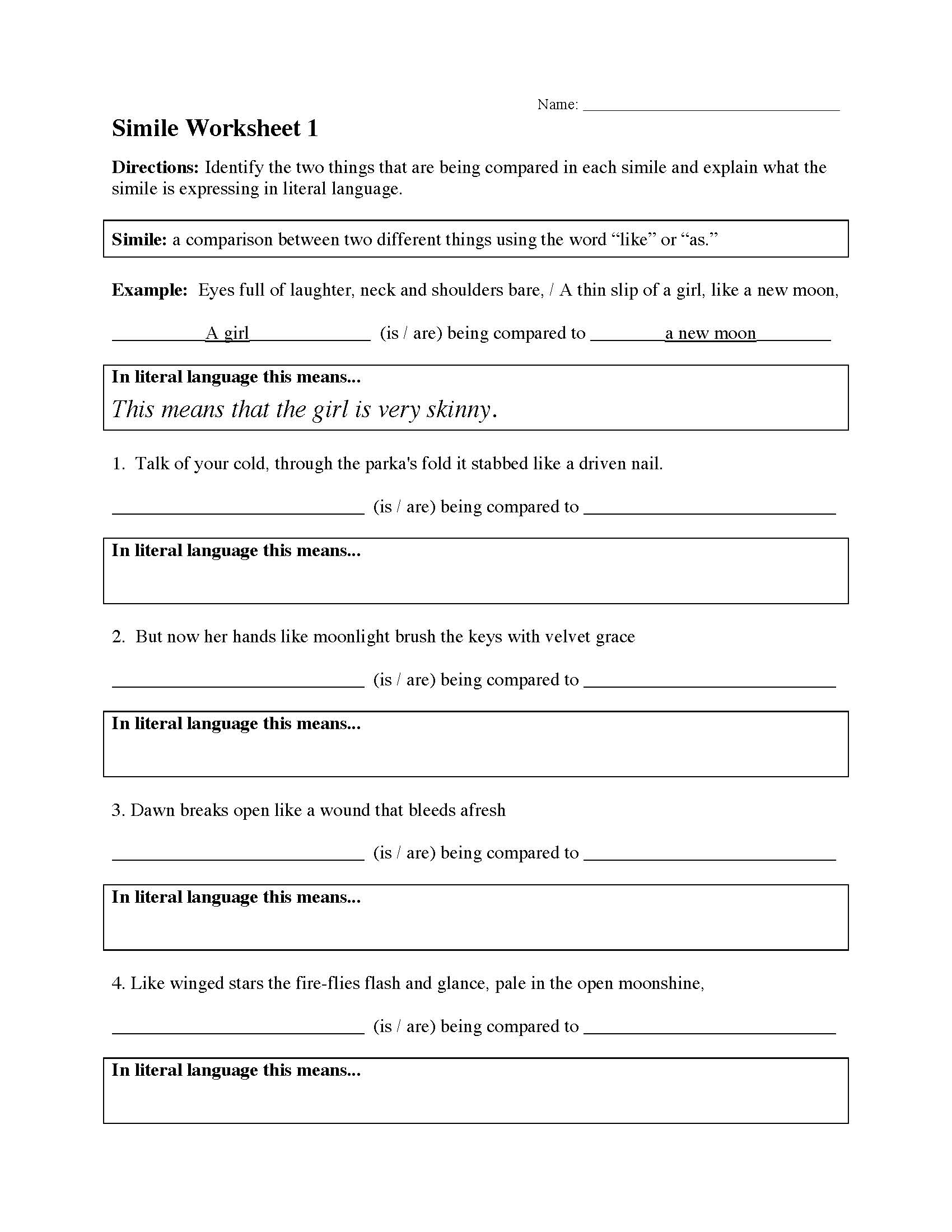 Simile Worksheet 1 Preview simile-worksheet-1-preview