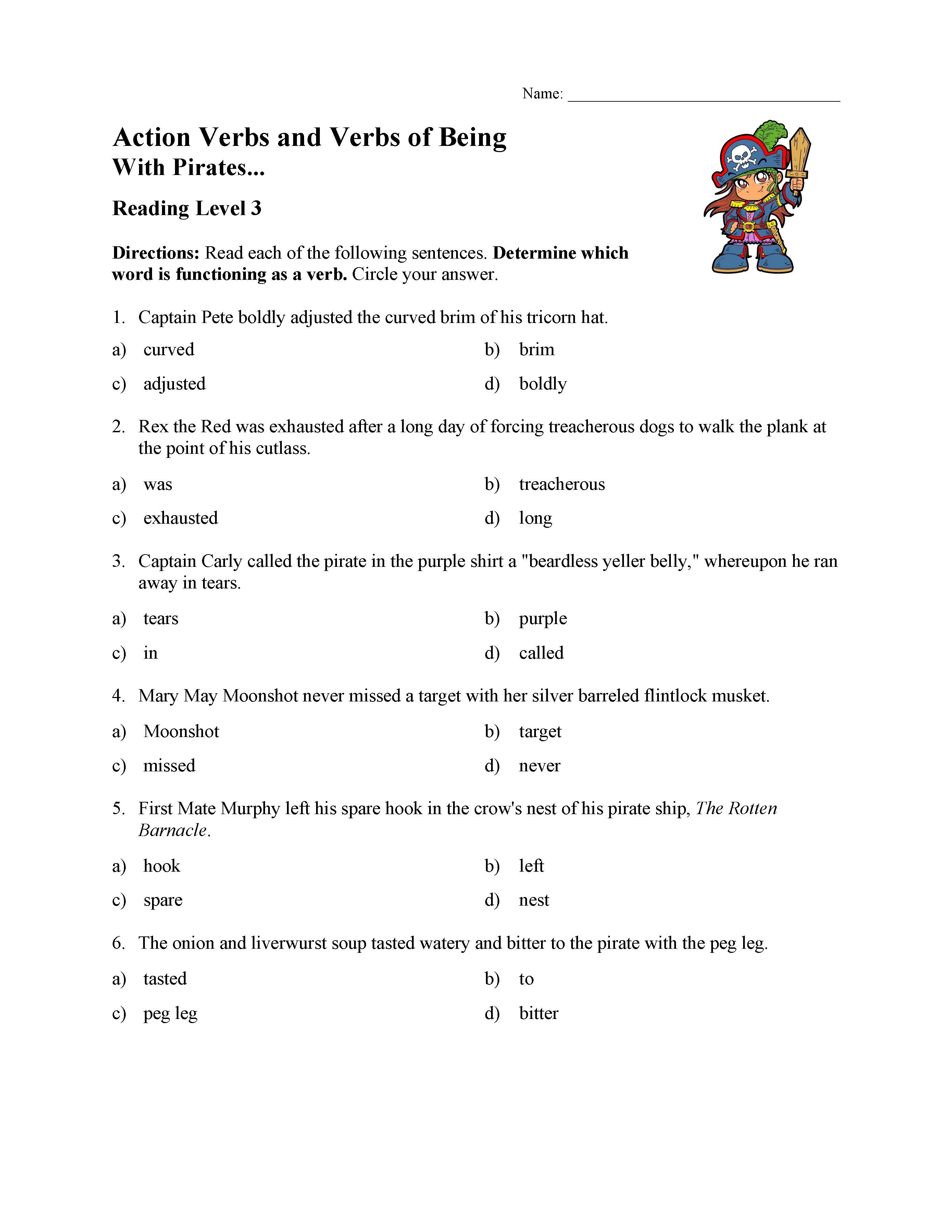 action-verbs-and-verbs-of-being-test-1-reading-level-3-preview