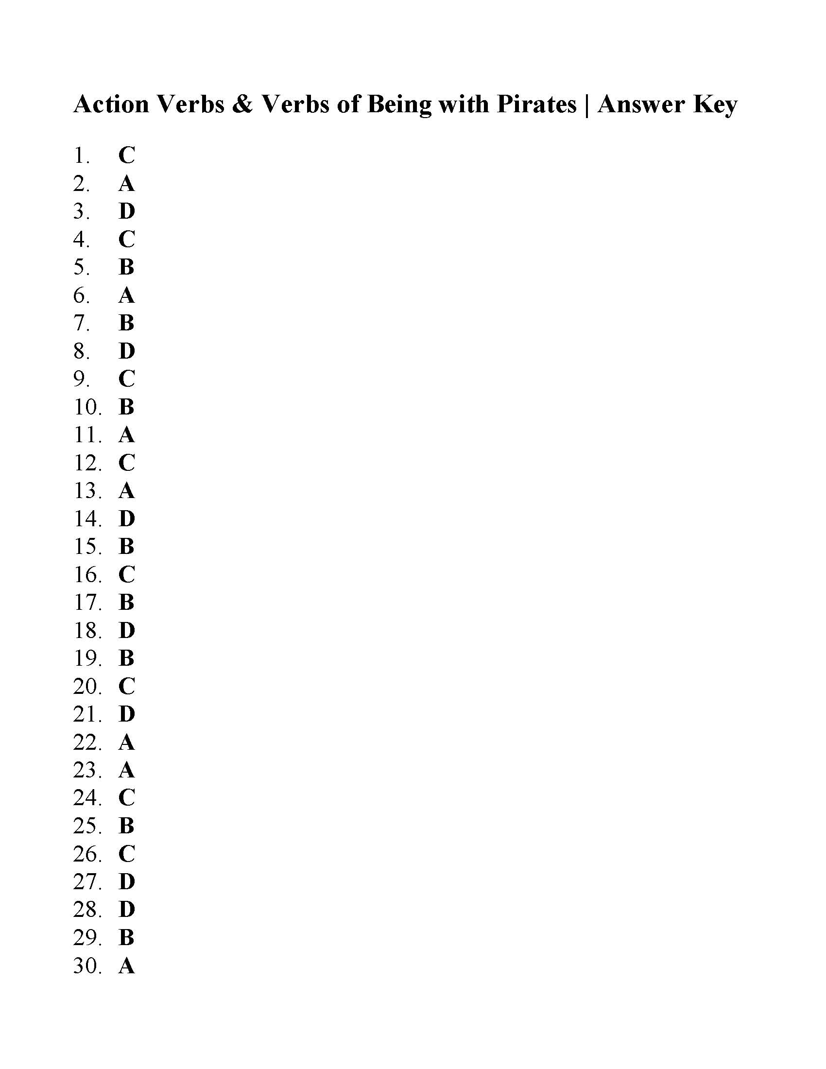 action-verbs-and-verbs-of-being-test-1-answers