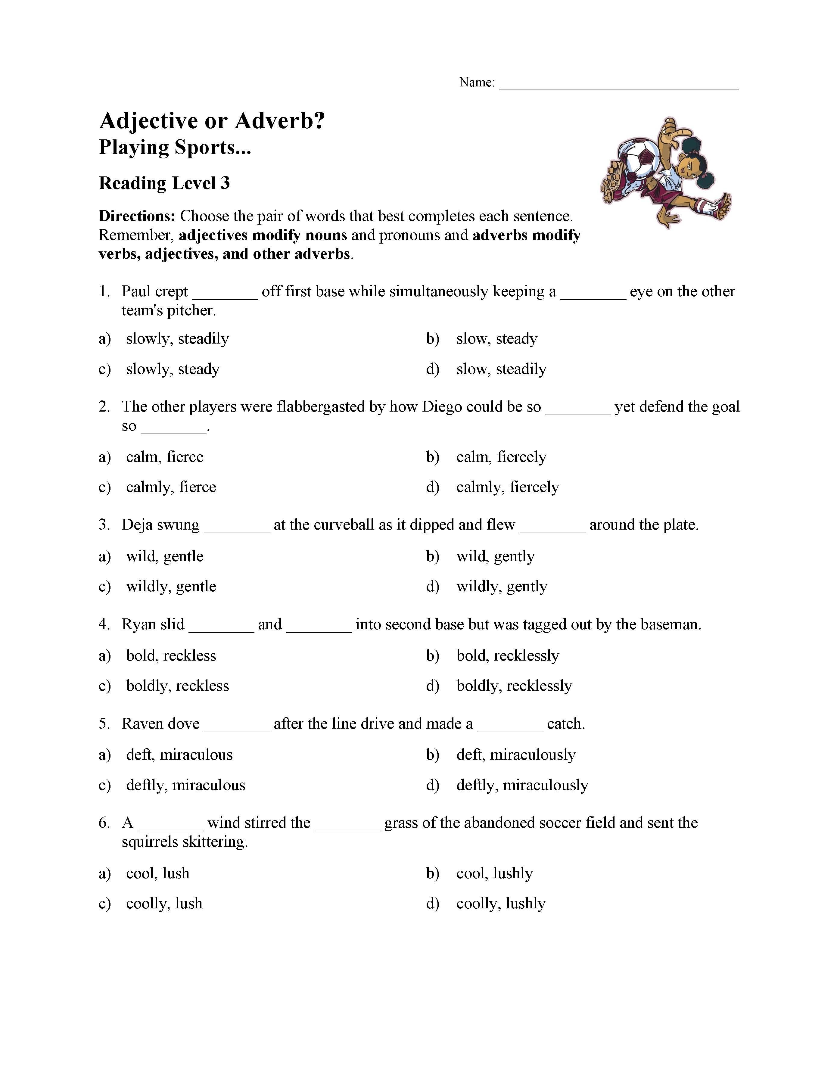 Adverbs And Adjectives Worksheet Answers Adjectives And Adverbs With Magical Horses Worksheet
