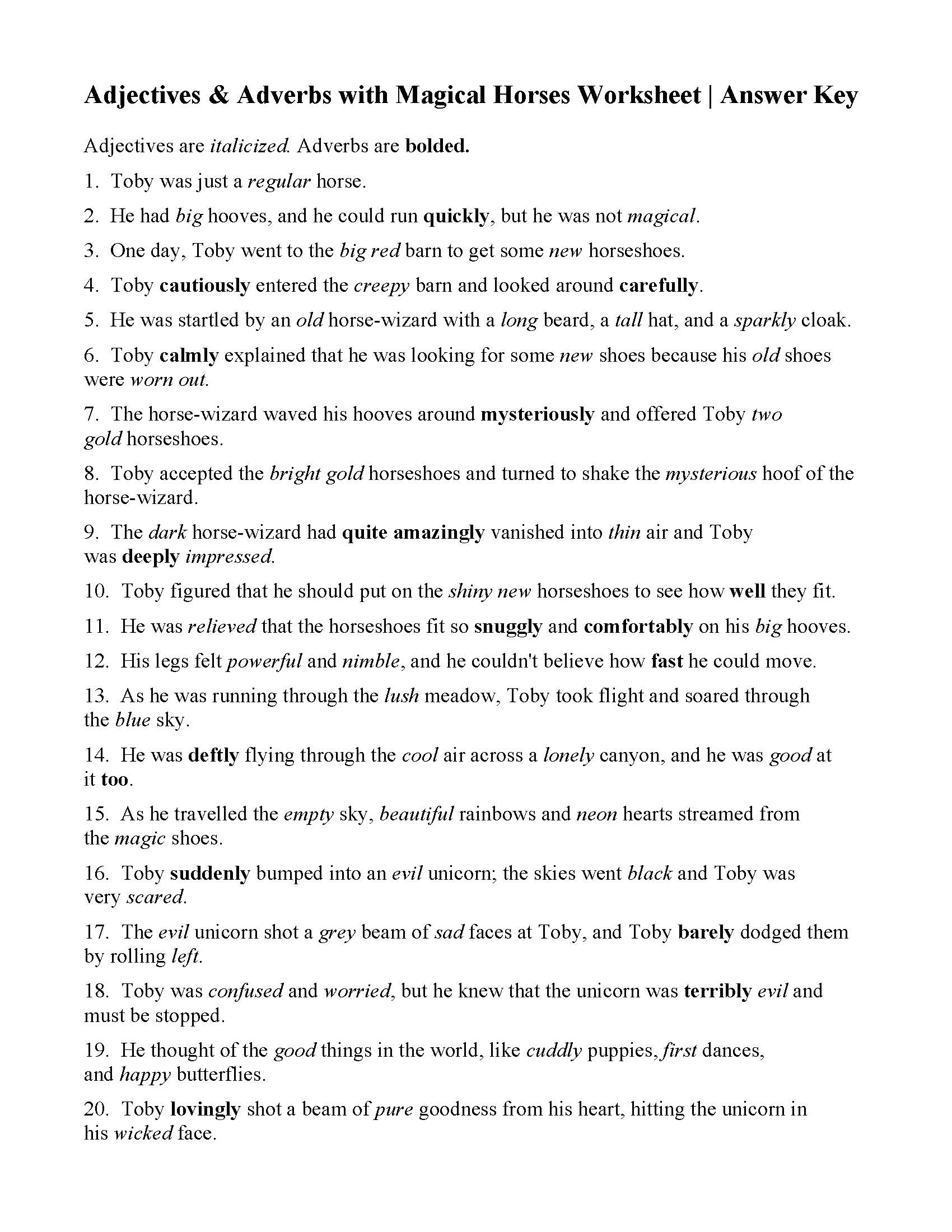 29 Adverbs And Adjectives Worksheet Free Worksheet Spreadsheet