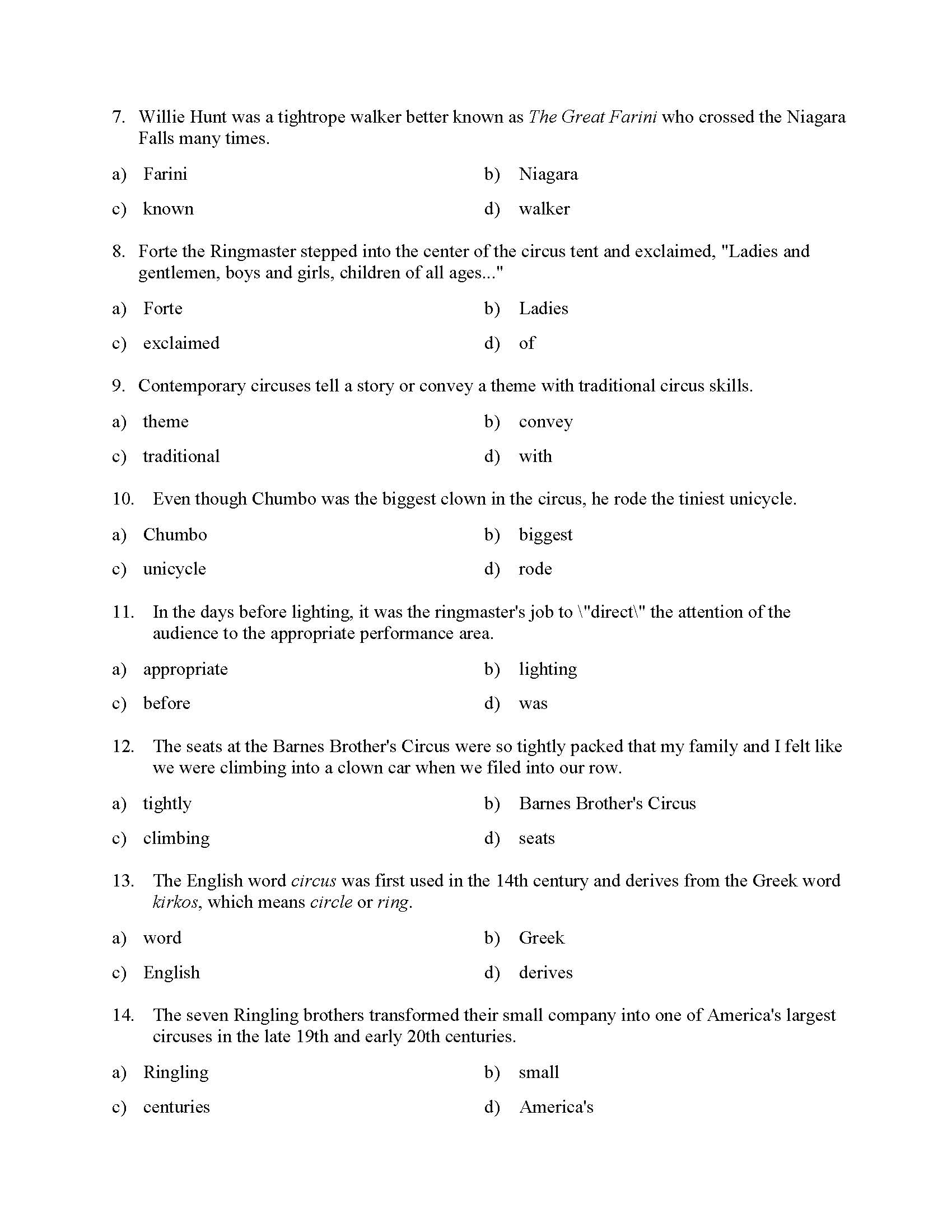 common and proper nouns test 3 reading level 3 preview