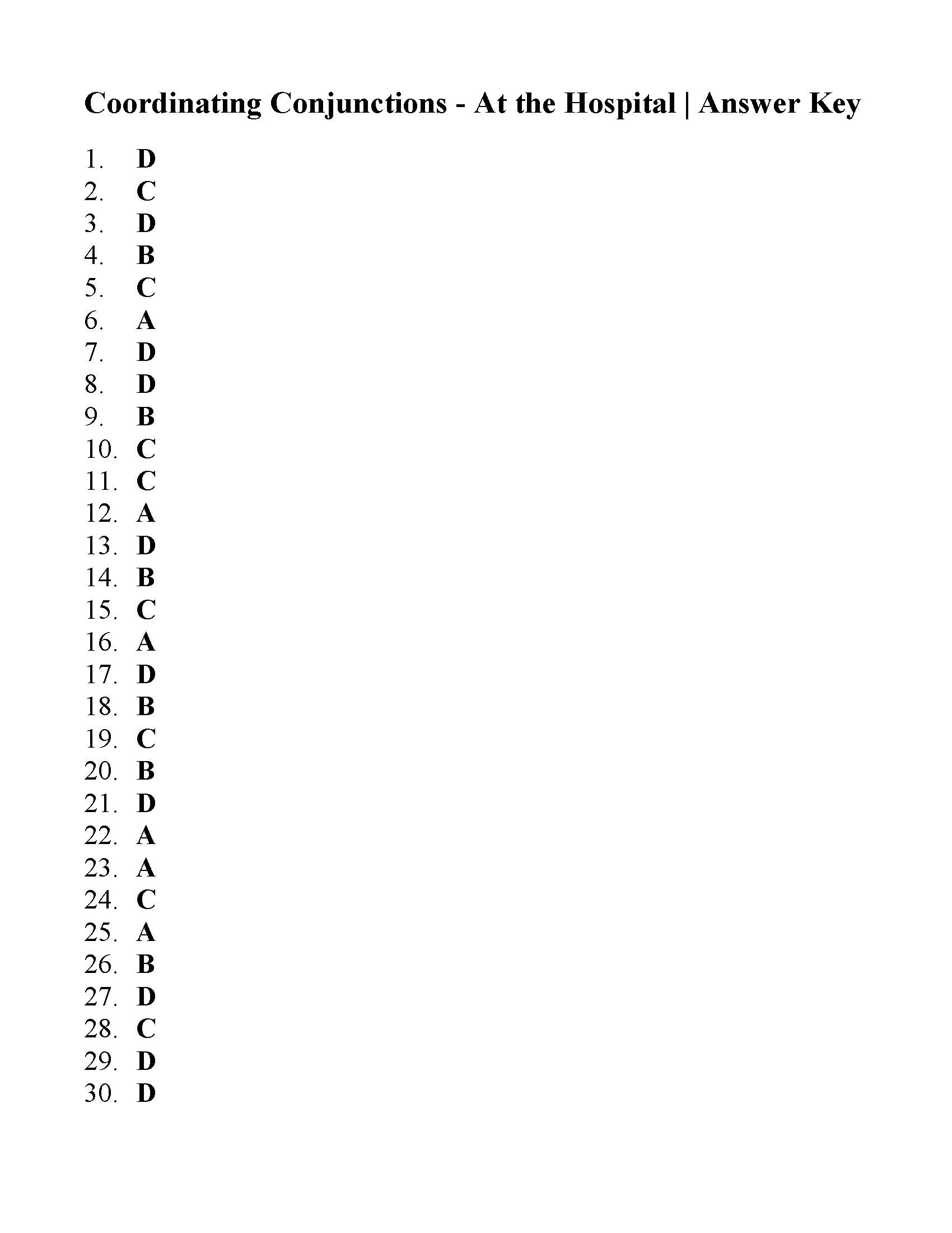 coordinating-conjunctions-worksheet-answers