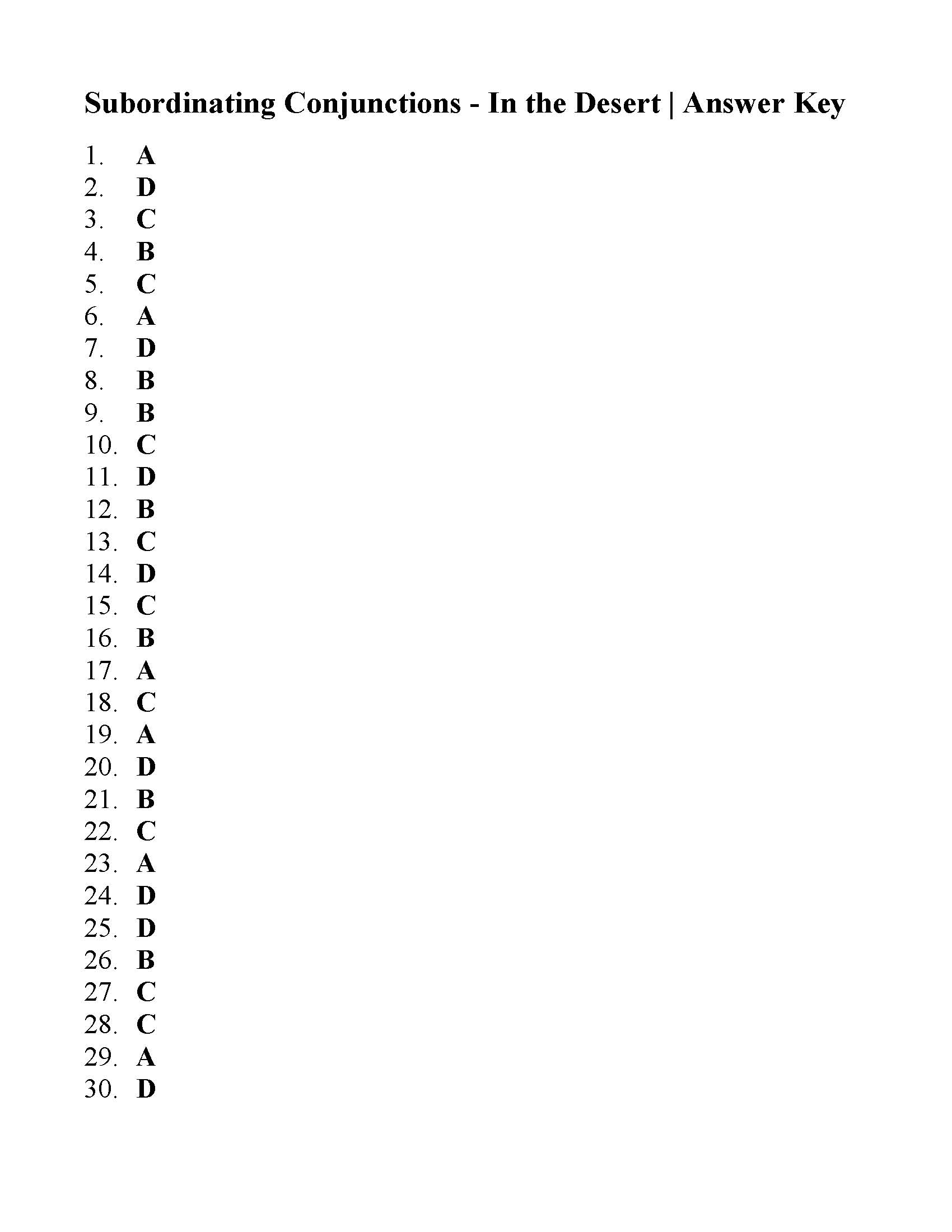 subordinating-conjunctions-worksheet-reading-level-3-answers