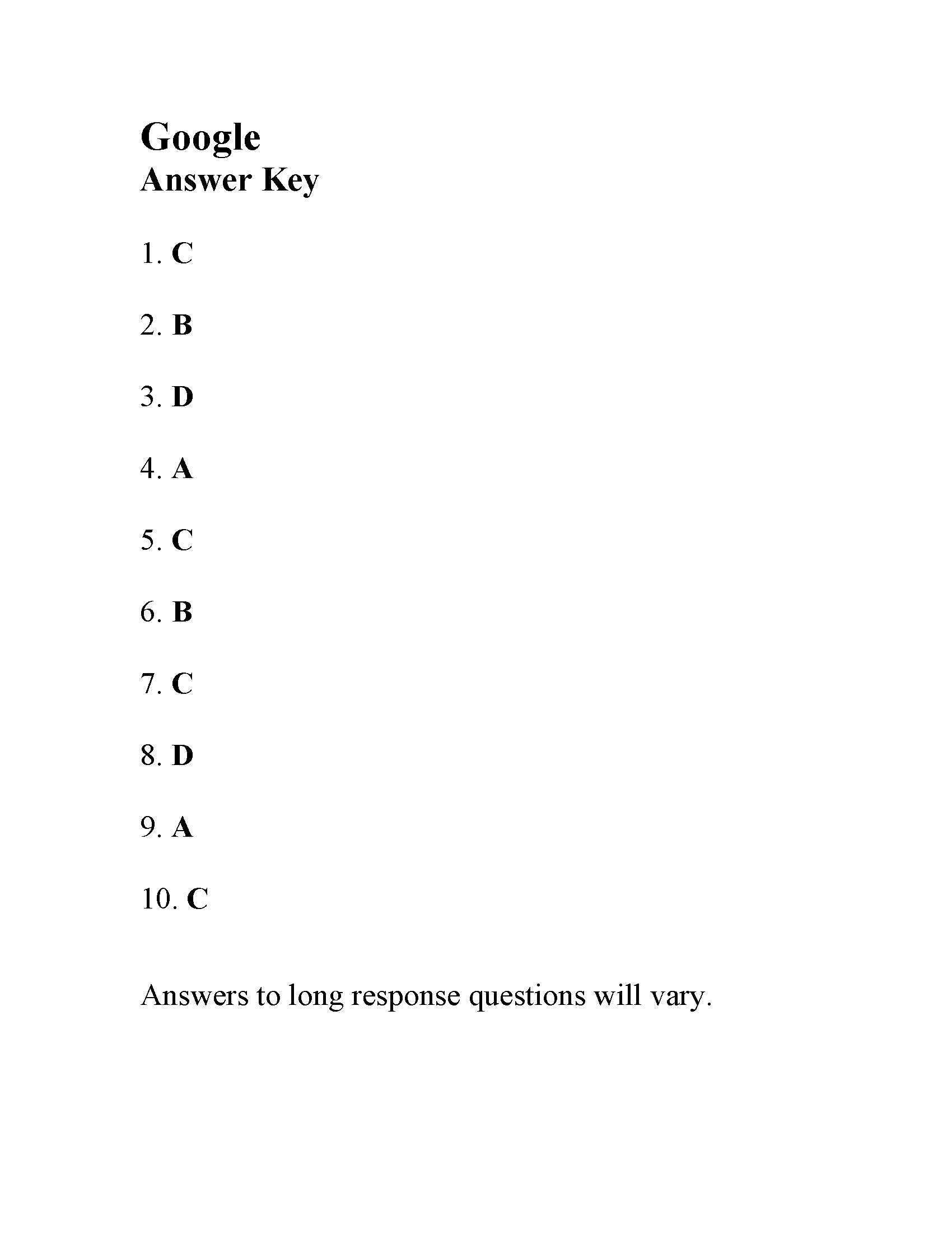 Google Answers