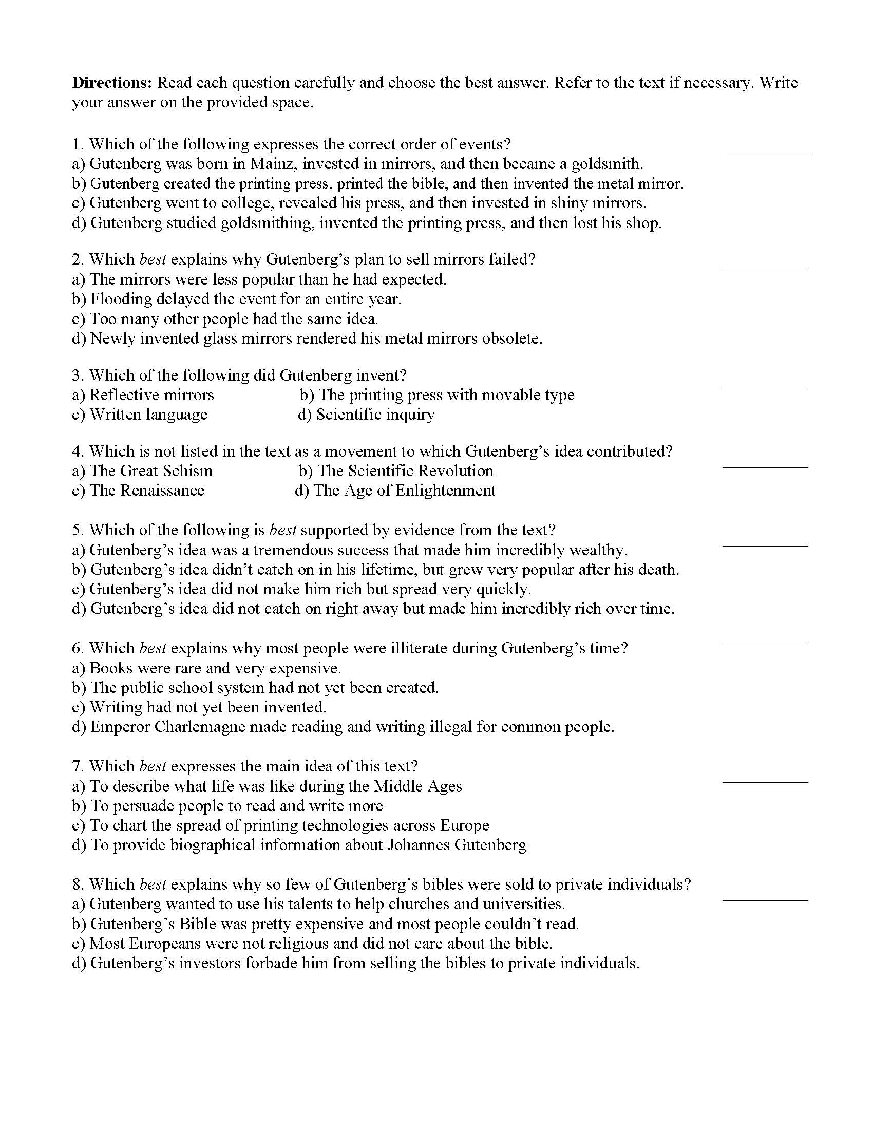 Summary Test 1