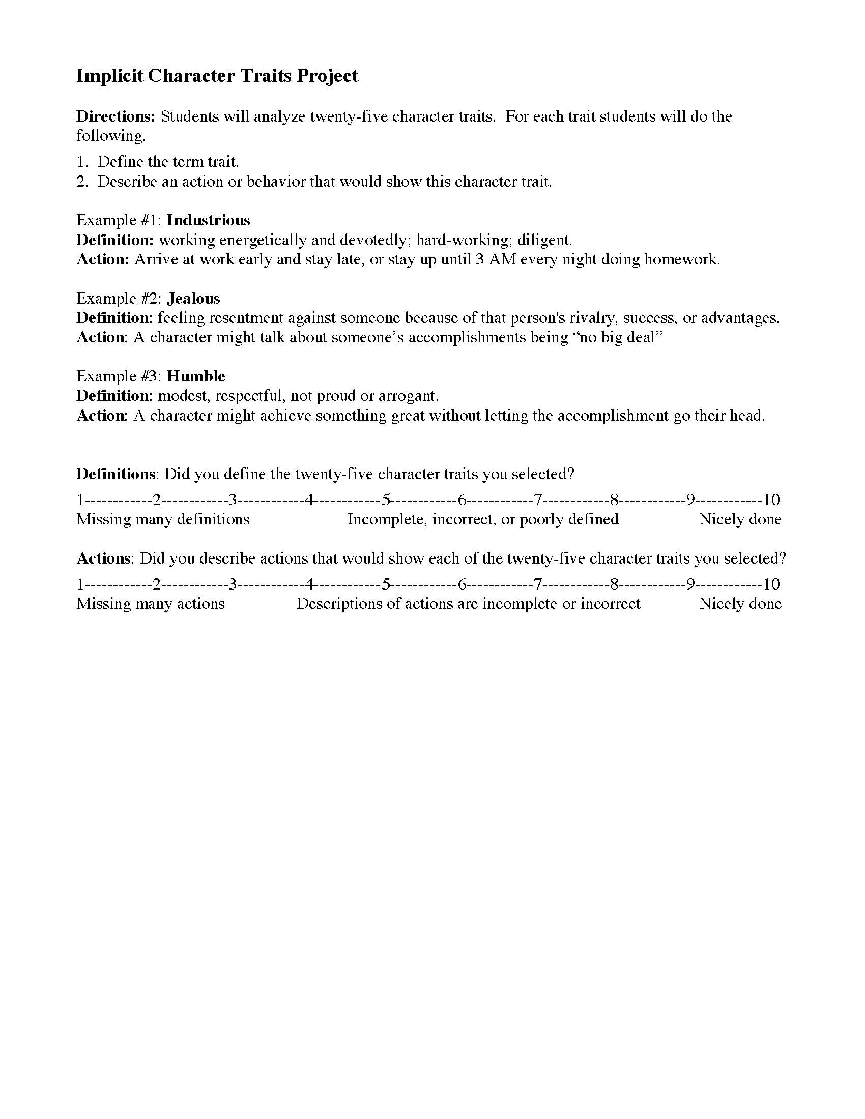 Characterization Worksheets  Ereading Worksheets Intended For Direct And Indirect Characterization Worksheet
