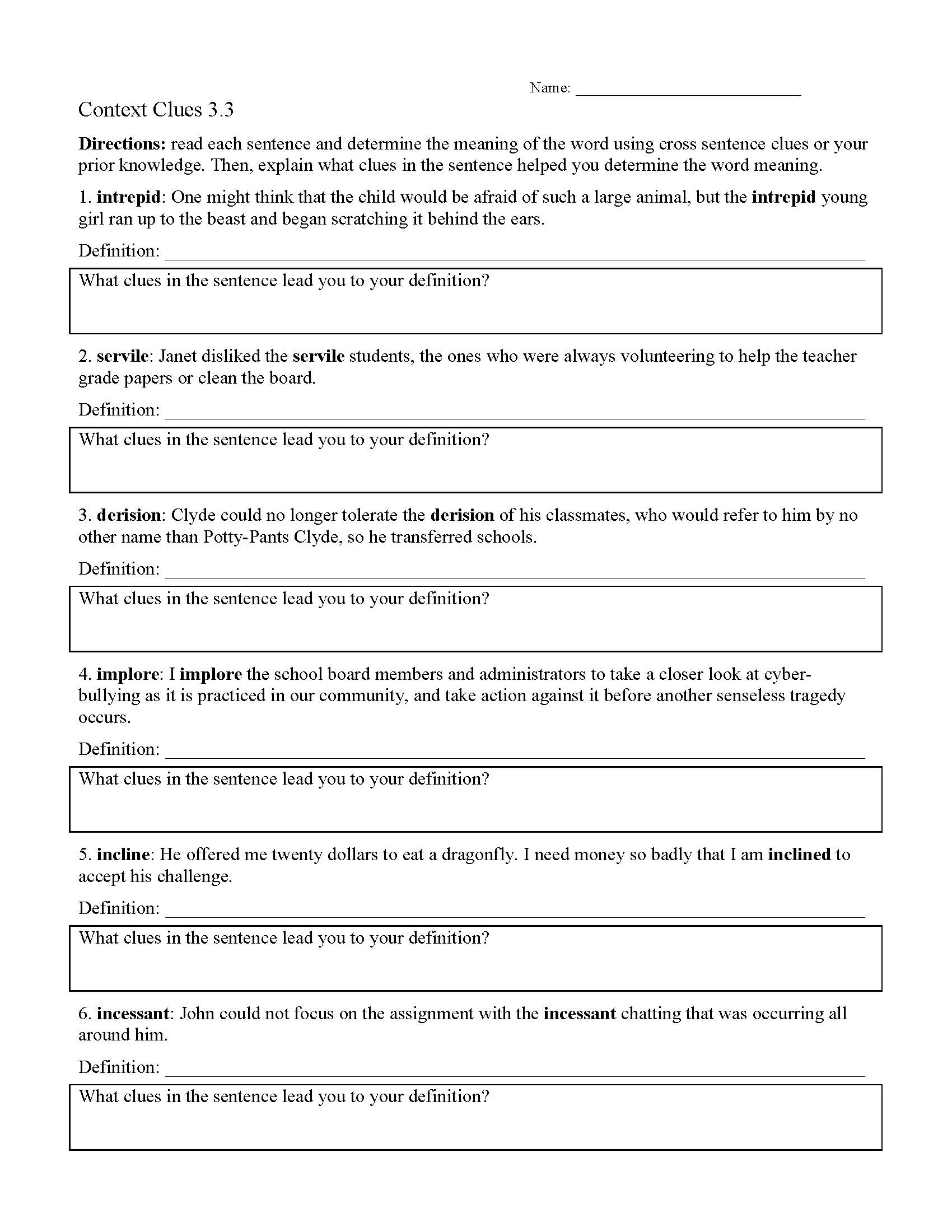context clues worksheets k5 learning - context clues worksheets