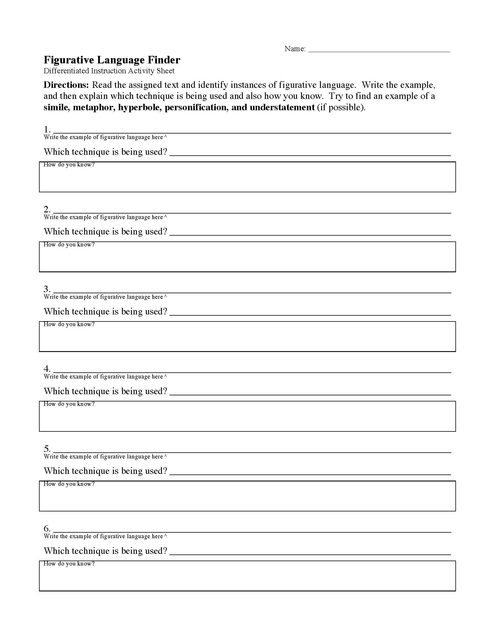 This is a preview image of Figurative Language Finder. Click on it to enlarge it or view the source file.
