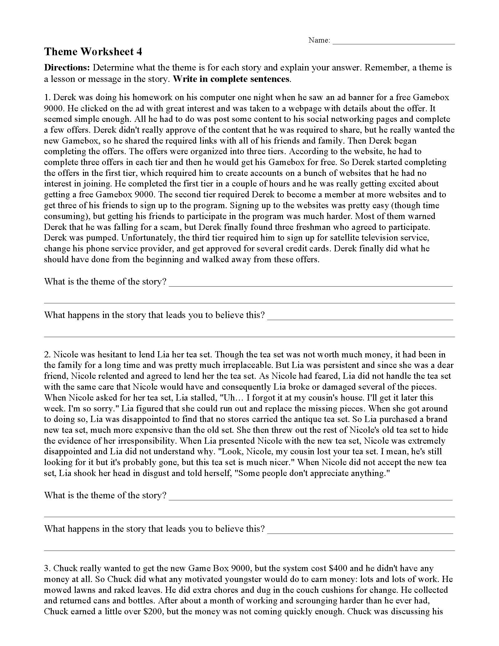 theme-worksheets-ereading-worksheets