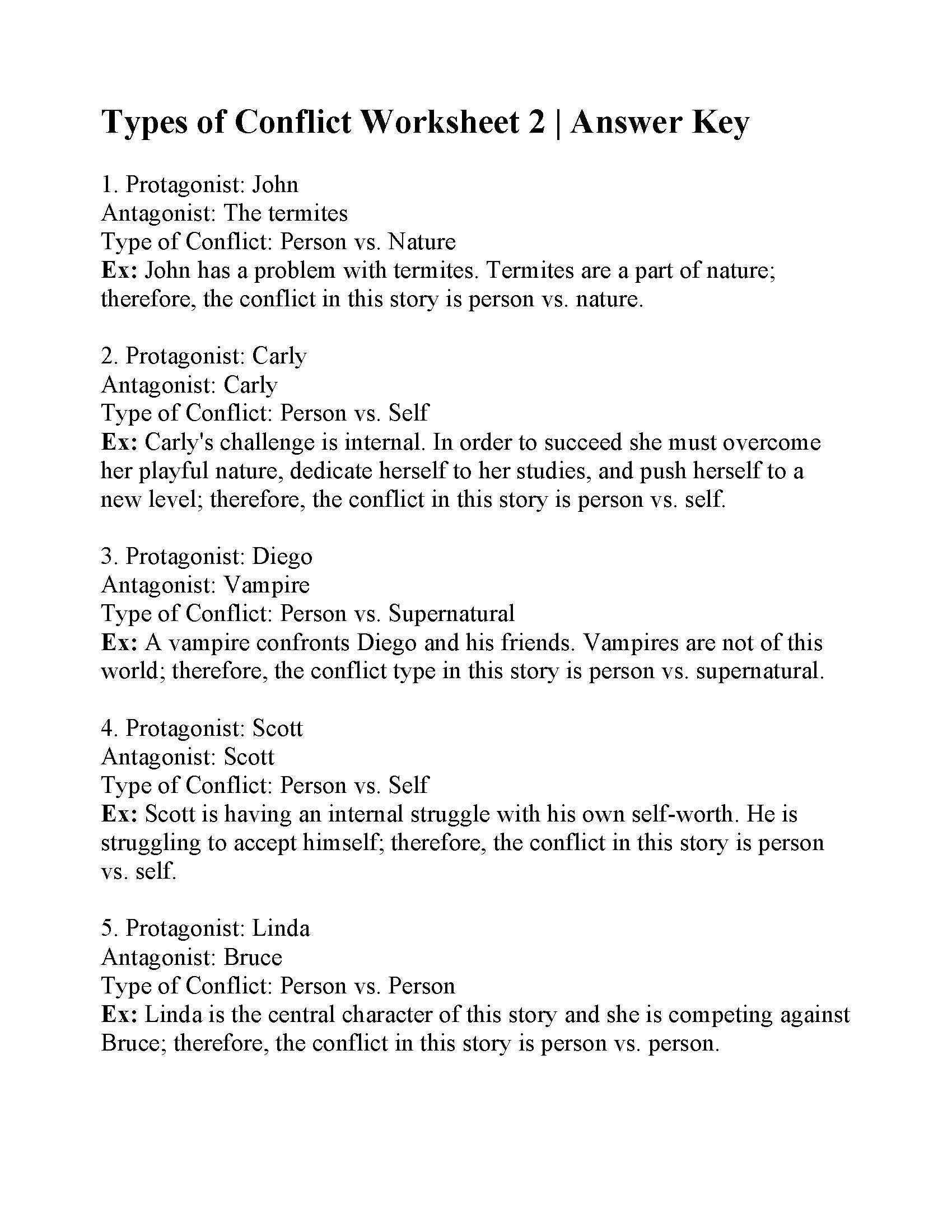 types-of-conflict-worksheet-2-answers