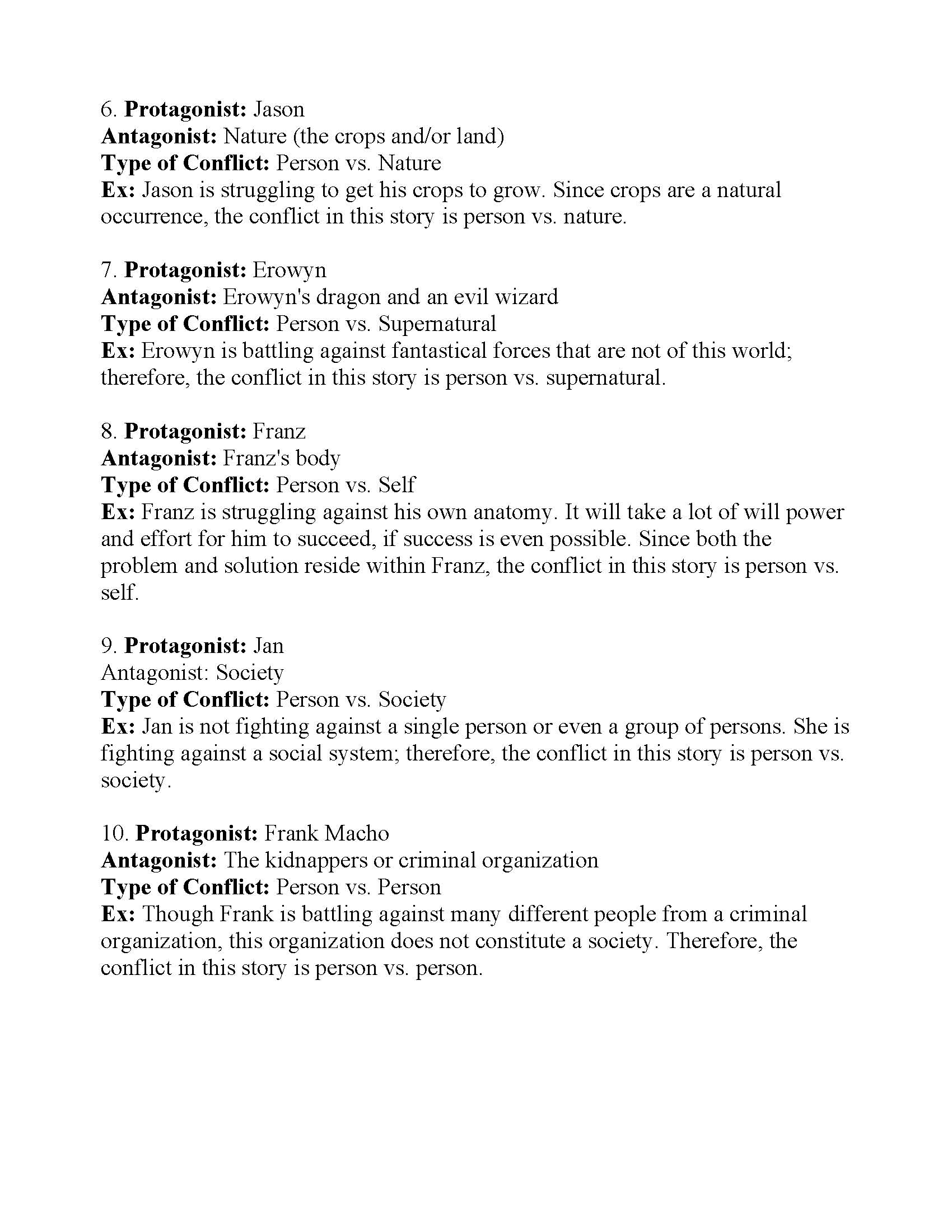 Worksheets Types Of Conflict Worksheet types of conflict worksheet 4 answers