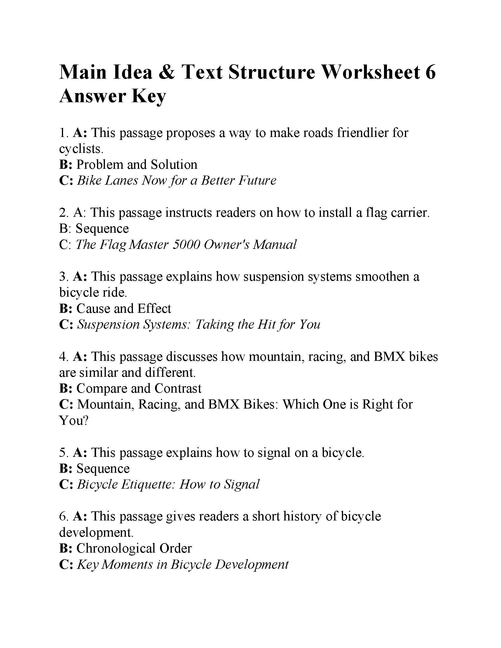 Main Idea Worksheet 11 Answers - Promotiontablecovers Pertaining To Main Idea Worksheet 4