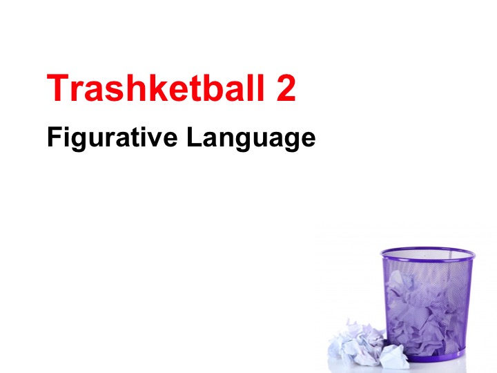 This is a preview image of Figurative Language Trashketball Game 2. Click on it to enlarge it or view the source file.