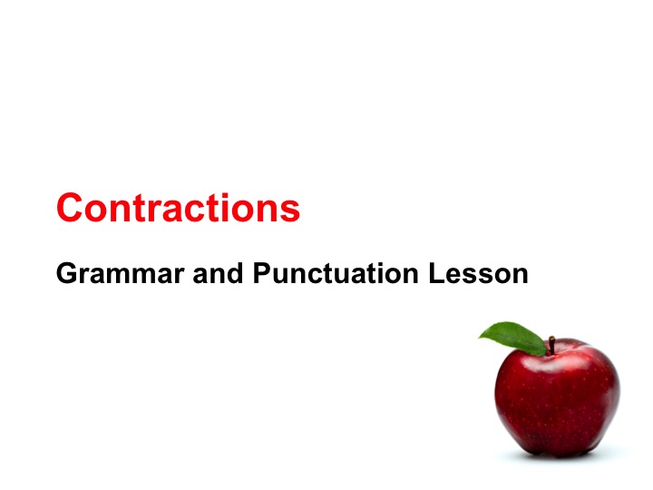 This is a preview image of Contractions Lesson 1. Click on it to enlarge it or view the source file.