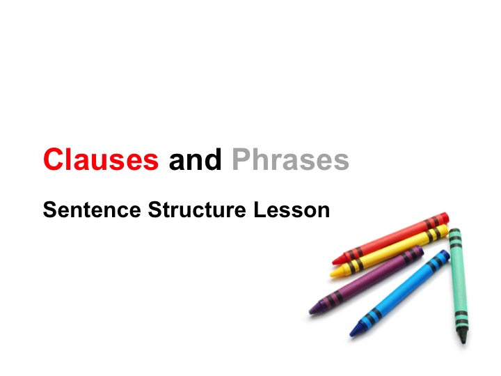 This is a preview image of Clauses and Phrases Lesson 2. Click on it to enlarge it or view the source file.