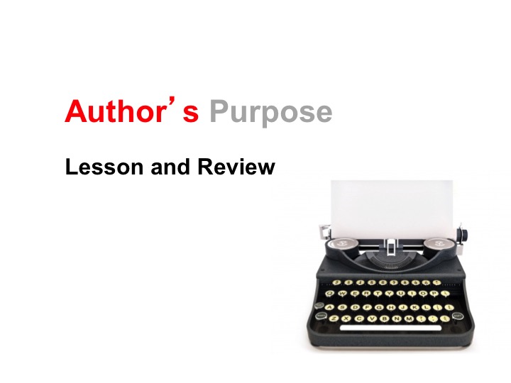 Author's Purpose PPT